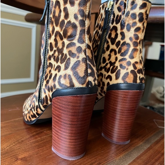 Katherine Kelly Jaymie Natural Calf Hair Leopard Print Boots - Picture 11 of 14
